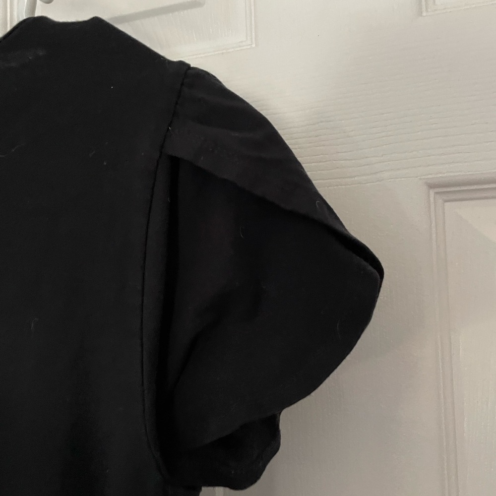 Tulip sleeve loft swing dress black